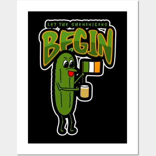 ST PATRICKS Day Shenanigans Dill Pickle - Funny St Patricks Day Quotes Posters and Art